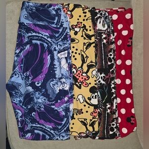 4 LuLaRoe DISNEY OS Leggings